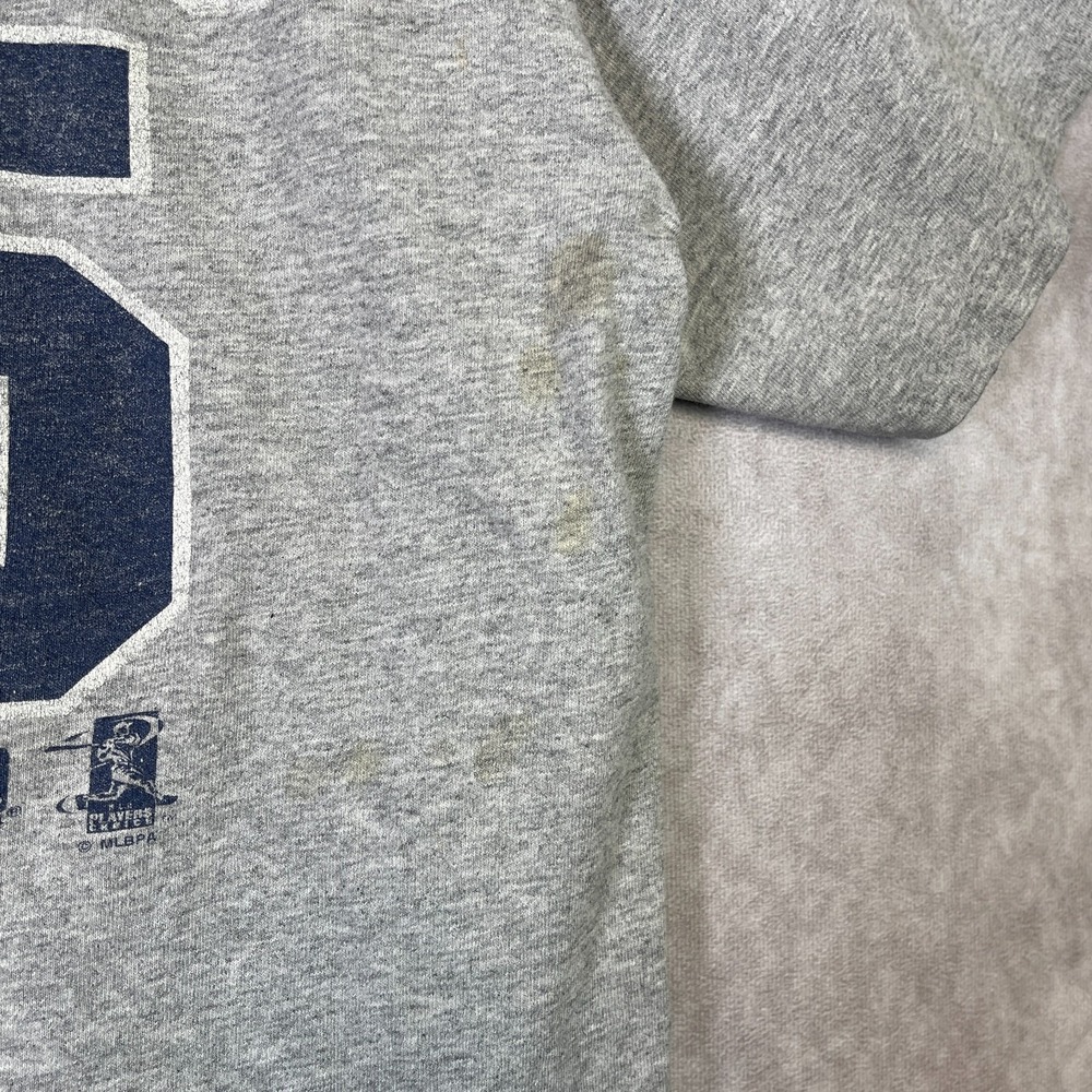 VINTAGE Hideki Irabu New York Yankees Shirt Mens Medium Gray MLB Baseball 90s - Picture 13 of 14